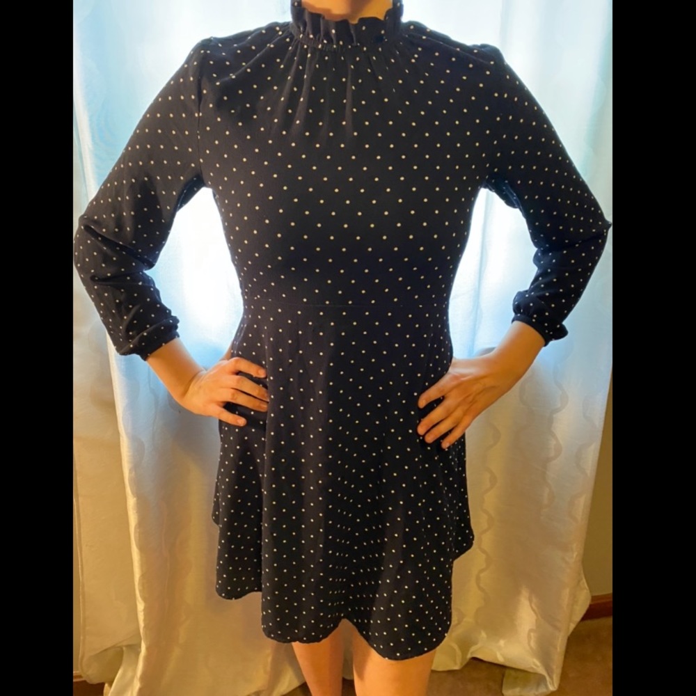 H&M Polka Dot Mock-neck Dress